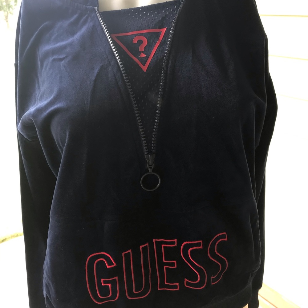 Guess velour hoodie